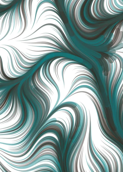 Vector Illustration Abstract Chaotic Waves Flowing Curve Background — Vettoriale Stock