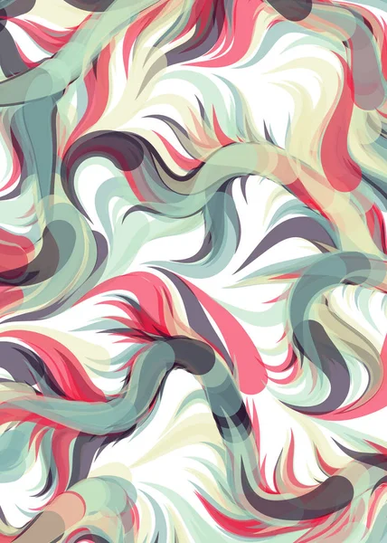 Vector Illustration Abstract Chaotic Waves Flowing Curve Background — Stockvector
