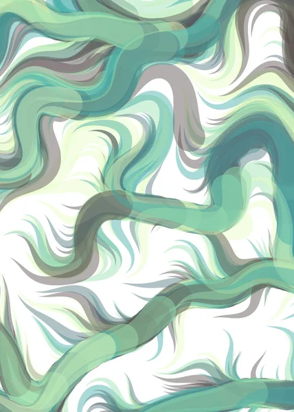 Vector Illustration Abstract Chaotic Waves Flowing Curve Background — Vettoriale Stock