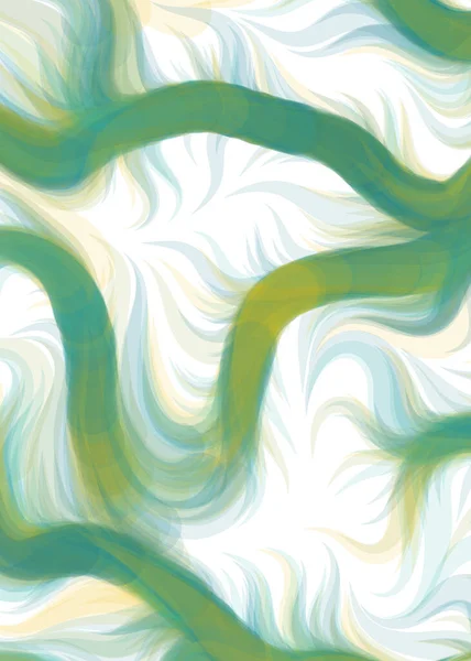 Vector Illustration Abstract Chaotic Waves Flowing Curve Background — ストックベクタ