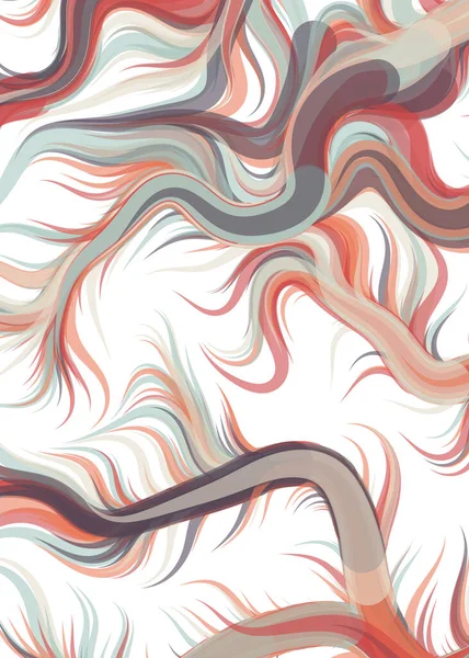 vector illustration, Abstract chaotic waves, flowing curve background