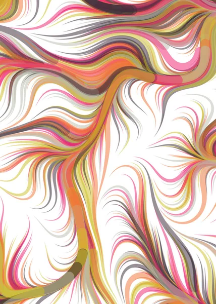 vector illustration, Abstract chaotic waves, flowing curve background