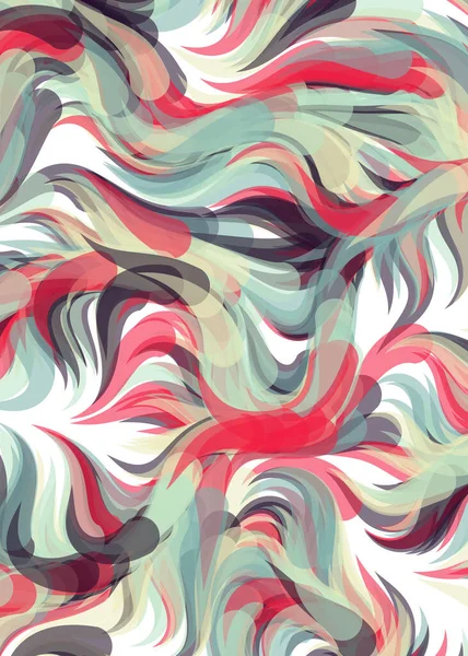 Vector Illustration Abstract Chaotic Waves Flowing Curve Background — Vetor de Stock