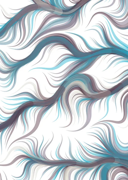 vector illustration, Abstract chaotic waves, flowing curve background
