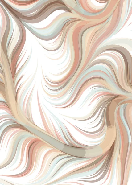 Vector Illustration Abstract Chaotic Waves Flowing Curve Background — Stockvector