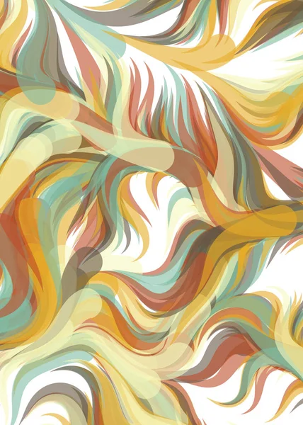 Vector Illustration Abstract Chaotic Waves Flowing Curve Background — Stockvektor