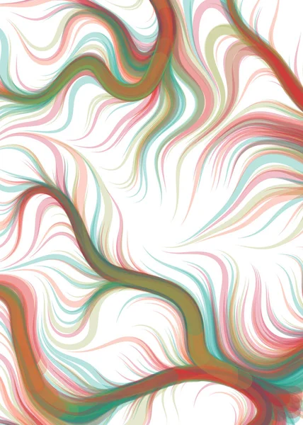 Vector Illustration Chaotic Lines Waves Flowing Curve Background — Wektor stockowy