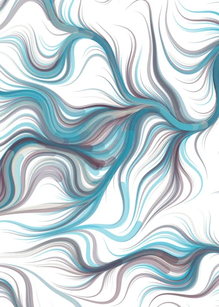 Vector Illustration Chaotic Lines Waves Flowing Curve Background — Stock vektor