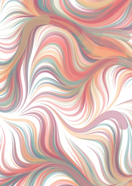 Vector Illustration Chaotic Lines Waves Flowing Curve Background — Stockový vektor