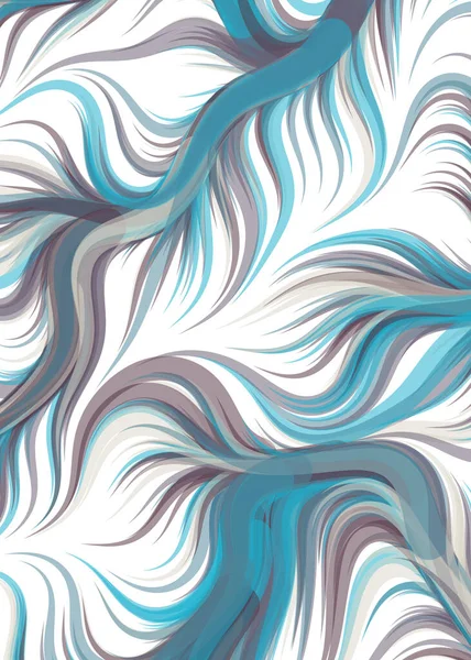 vector illustration, chaotic lines and waves, flowing curve background