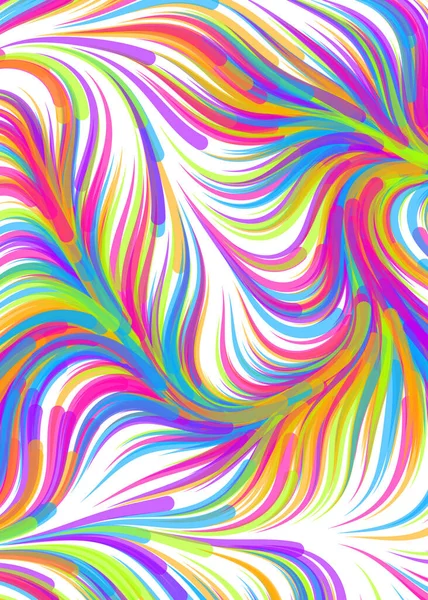 Vector Illustration Chaotic Lines Waves Flowing Curve Background — Vettoriale Stock