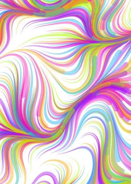 Vector Illustration Chaotic Lines Waves Flowing Curve Background — Image vectorielle