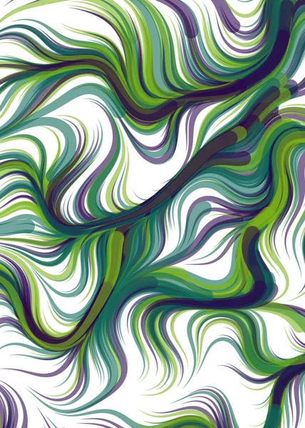 Vector Illustration Flowing Curve Waves Lines Background — Archivo Imágenes Vectoriales