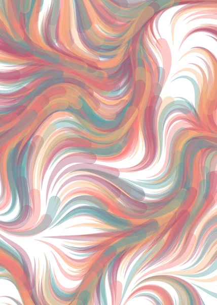 Vector Illustration Flowing Curve Waves Lines Background — Stok Vektör