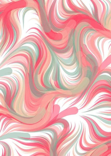 Vector Illustration Flowing Curve Waves Lines Background — Stok Vektör