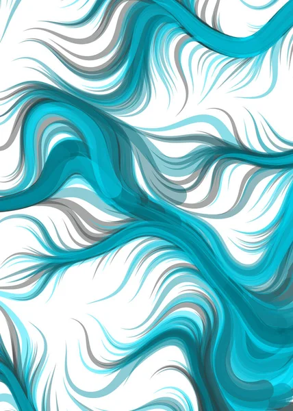 Vector Illustration Flowing Curve Waves Lines Background — Stockvektor