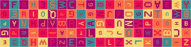 Geometrik üretici desen sanat çizimi 