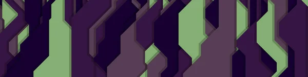 Horisontal Wallpaper Garis Geometris Generatif Seni Latar Belakang Vektor Ilustrasi - Stok Vektor