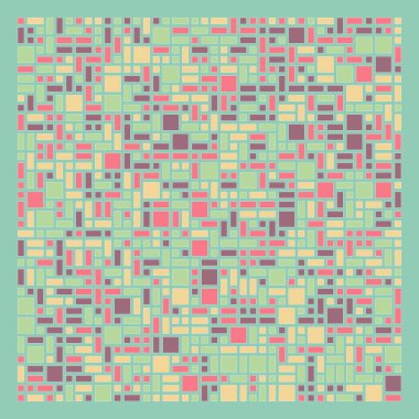Soyut geometrik desen, vektör illüstrasyonu, kareler ve dikdörtgenler  