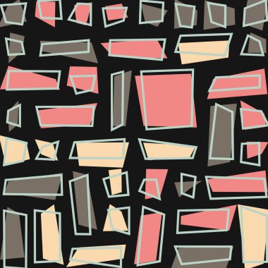 Soyut renk geometrik şekiller deseni, üretken hesaplama sanatı çizimi, renk kareleri ve dikdörtgenler 