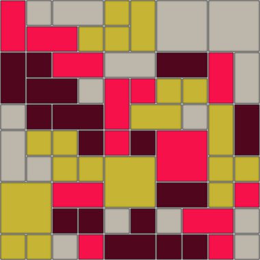 Soyut geometrik desen, vektör illüstrasyonu, kareler ve dikdörtgenler  
