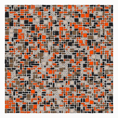 Soyut geometrik desen, vektör illüstrasyonu, kareler ve dikdörtgenler  