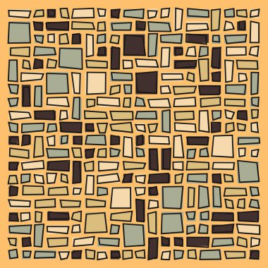 Soyut geometrik desen, vektör illüstrasyonu, kareler ve dikdörtgenler  