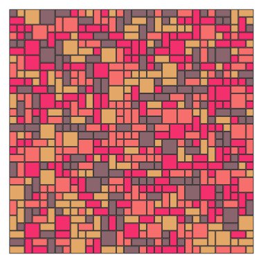 Soyut renk geometrik şekiller deseni, üretken hesaplama sanatı çizimi, renk kareleri ve dikdörtgenler 
