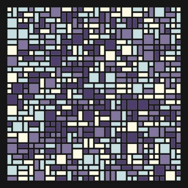 Soyut geometrik desen, vektör illüstrasyonu, kareler ve dikdörtgenler  