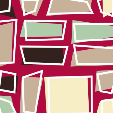 Soyut geometrik desen, vektör illüstrasyonu, kareler ve dikdörtgenler  