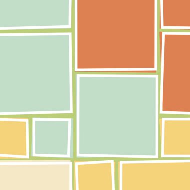 Soyut renk geometrik şekiller deseni, üretken hesaplama sanatı çizimi, renk kareleri ve dikdörtgenler 