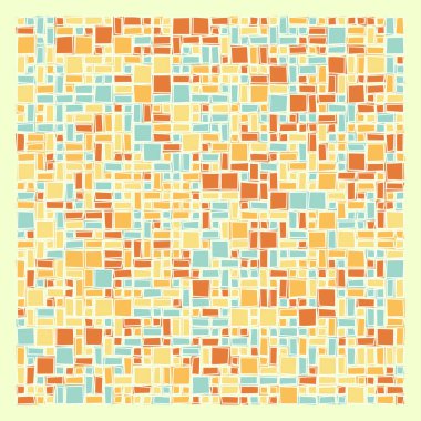 Soyut renk geometrik şekiller deseni, üretken hesaplama sanatı çizimi, renk kareleri ve dikdörtgenler 