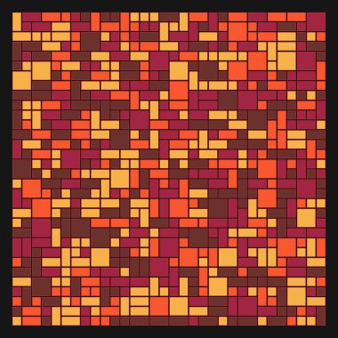 Soyut geometrik desen, vektör illüstrasyonu, kareler ve dikdörtgenler  