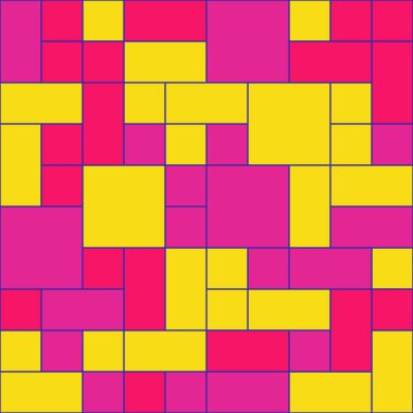 Soyut geometrik desen, vektör illüstrasyonu, kareler ve dikdörtgenler  