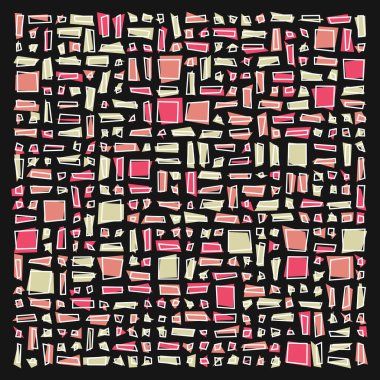 Soyut geometrik desen, vektör illüstrasyonu, kareler ve dikdörtgenler  