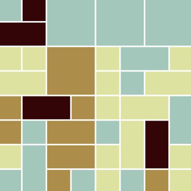 Soyut renk geometrik şekiller deseni, üretken hesaplama sanatı çizimi, renk kareleri ve dikdörtgenler 
