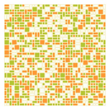 Soyut geometrik desen, vektör illüstrasyonu, kareler ve dikdörtgenler  