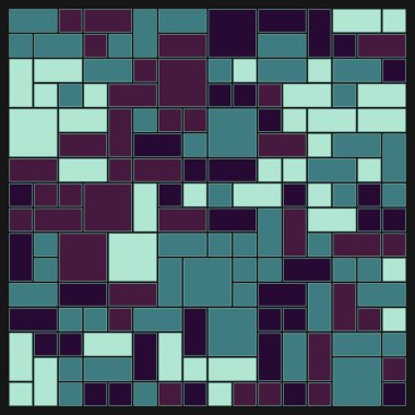 Soyut geometrik desen, vektör illüstrasyonu, kareler ve dikdörtgenler  