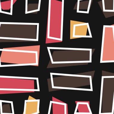 Soyut renk geometrik şekiller deseni, üretken hesaplama sanatı çizimi, renk kareleri ve dikdörtgenler 