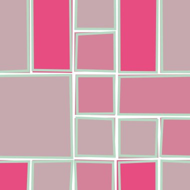 Soyut geometrik desen, vektör illüstrasyonu, kareler ve dikdörtgenler  