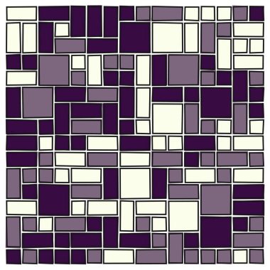 Soyut geometrik desen, vektör illüstrasyonu, kareler ve dikdörtgenler  