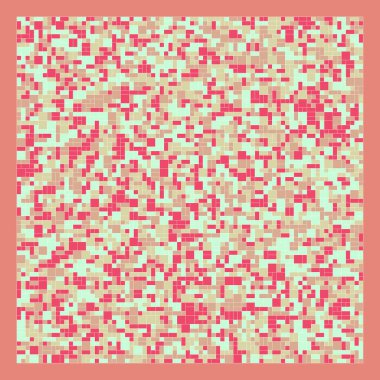 Soyut renk geometrik şekiller deseni, üretken hesaplama sanatı çizimi, renk kareleri ve dikdörtgenler 