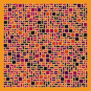 Soyut geometrik desen, vektör illüstrasyonu, kareler ve dikdörtgenler  