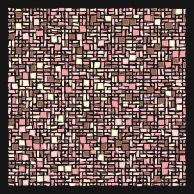 Soyut renk geometrik şekiller deseni, üretken hesaplama sanatı çizimi, renk kareleri ve dikdörtgenler 