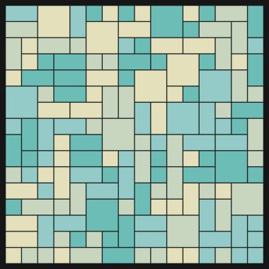 Soyut geometrik desen, vektör illüstrasyonu, kareler ve dikdörtgenler  