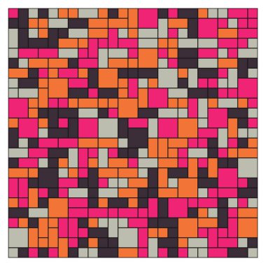 Soyut geometrik desen, vektör illüstrasyonu, kareler ve dikdörtgenler  