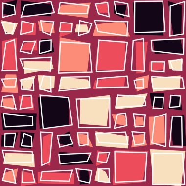 Soyut geometrik desen, vektör illüstrasyonu, kareler ve dikdörtgenler  