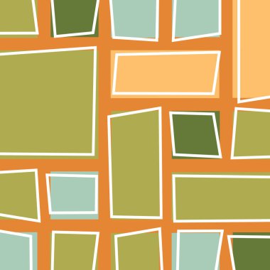 Soyut renk geometrik şekiller deseni, üretken hesaplama sanatı çizimi, renk kareleri ve dikdörtgenler 