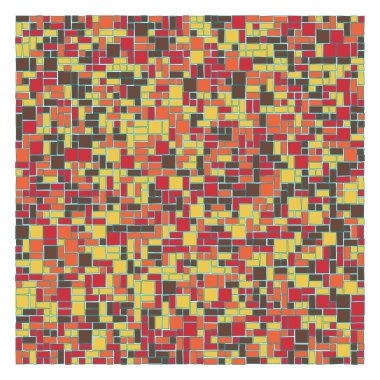 Soyut renk geometrik şekiller deseni, üretken hesaplama sanatı çizimi, renk kareleri ve dikdörtgenler 