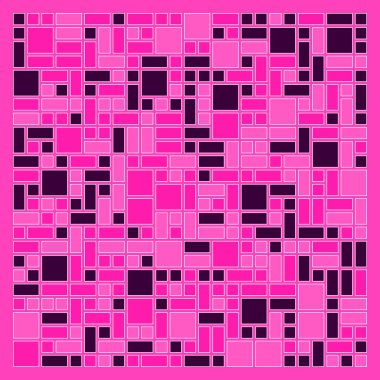 Soyut geometrik desen, vektör illüstrasyonu, kareler ve dikdörtgenler  